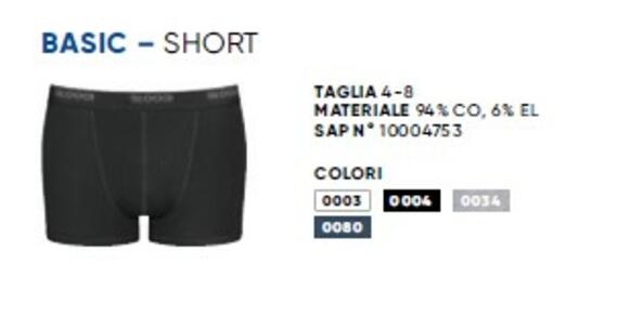 - S2 SHORT BOXER UOMO COTONE BASIC SHORT